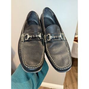 Geox Men’s Black Leather Loafer 42